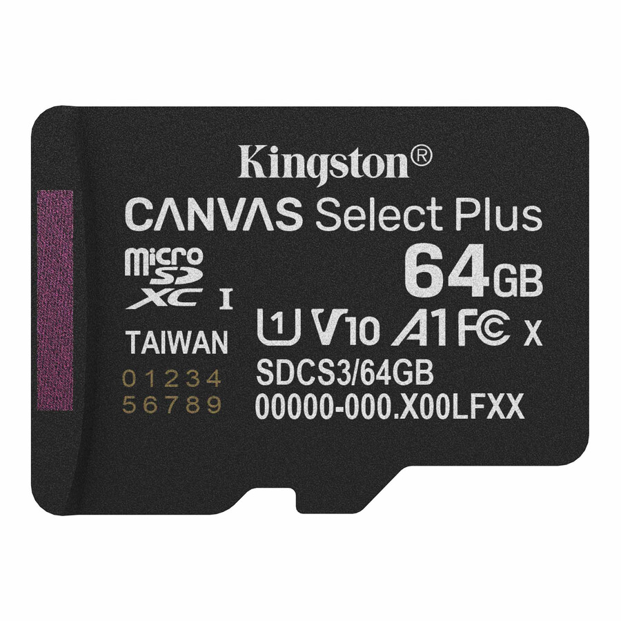 canvas select plus microsd memory card - capacity=64gb adapter=sd adapter