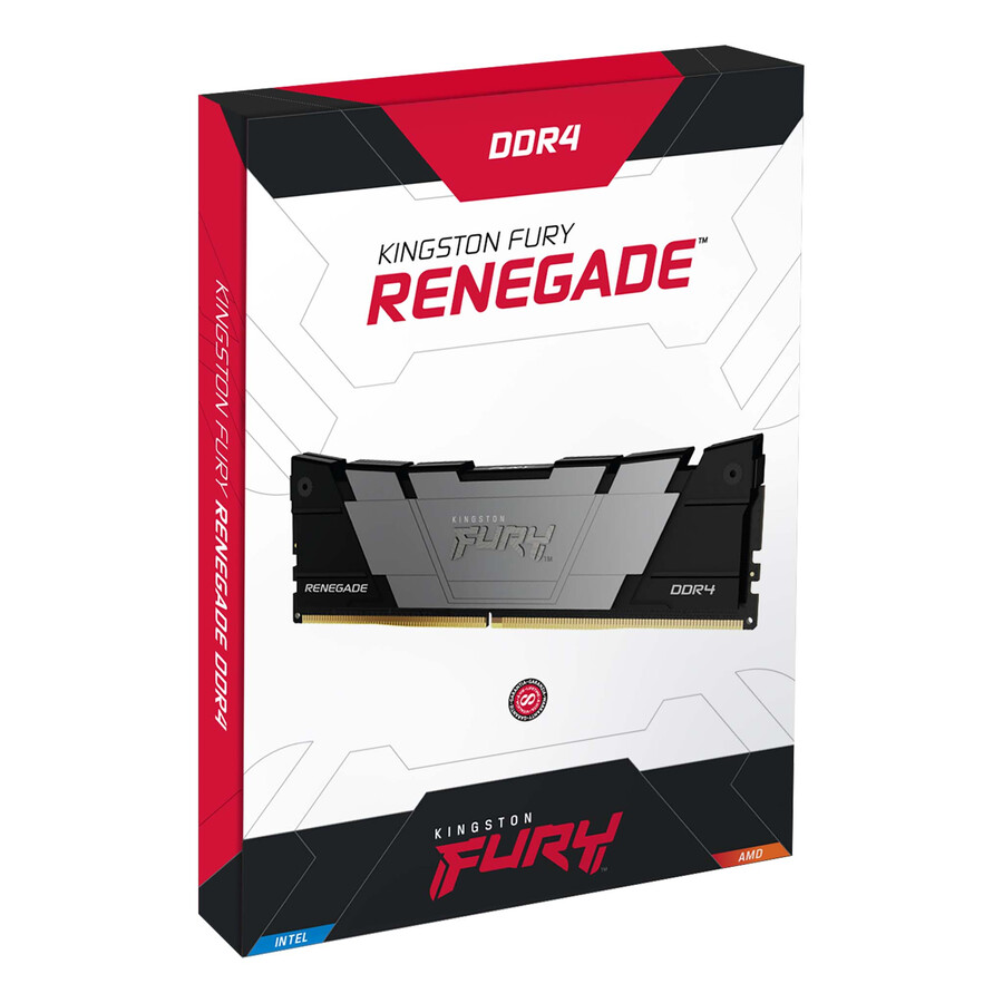 kingston fury renegade ddr4 memory - speed=3200mts total kit capacity=8gb kit=single module dram density=8gbit