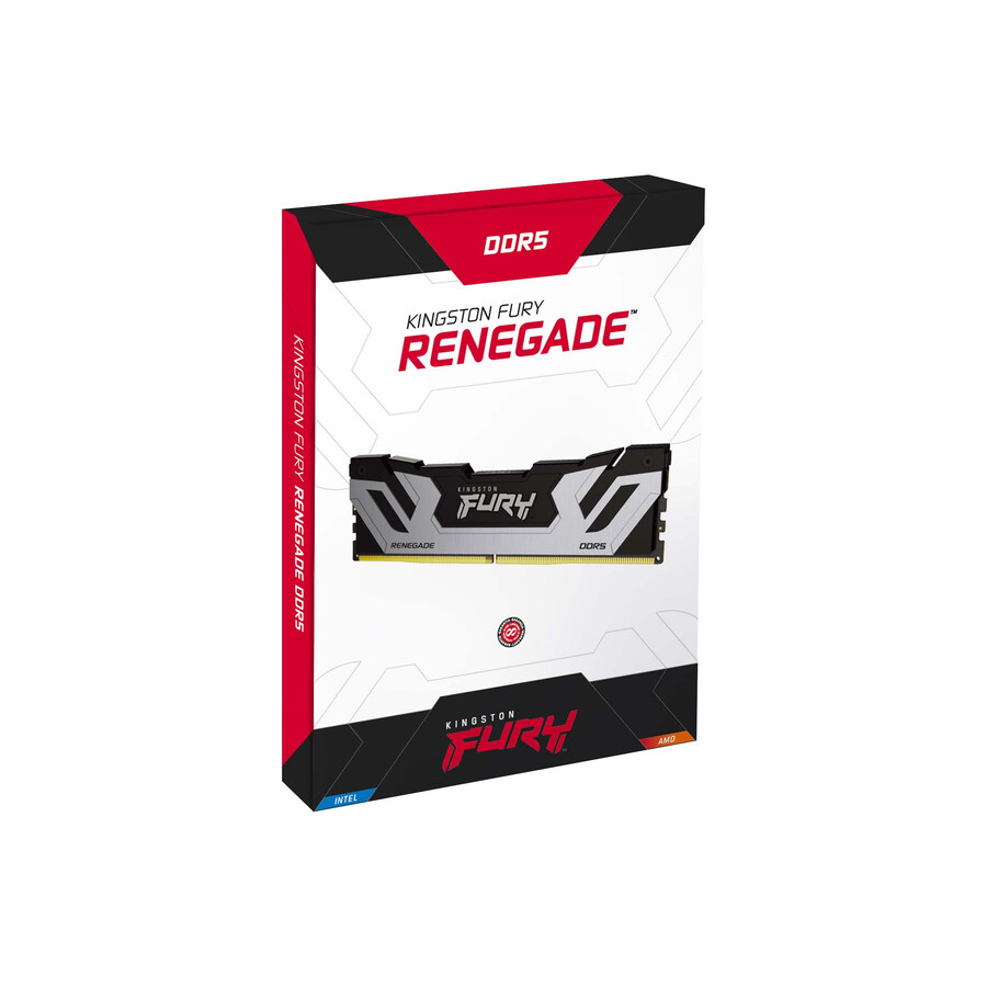 kingston fury renegade ddr5 memory - module type=cudimm speed=8400mts total kit capacity=24gb kit=single module dram density=24gbit color=black