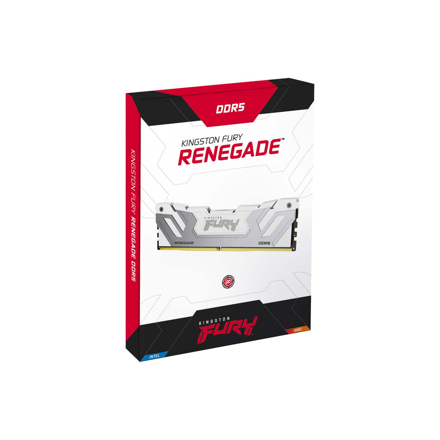 kingston fury renegade ddr5 memory - module type=cudimm speed=8400mts total kit capacity=24gb kit=single module dram density=24gbit color=black