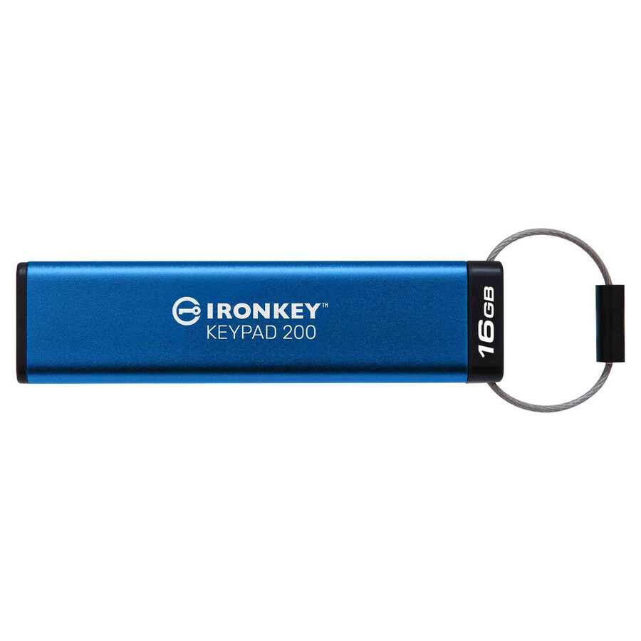 kingston ironkey keypad 200 series usb flash drive - capacity=64gb connector=usb-c